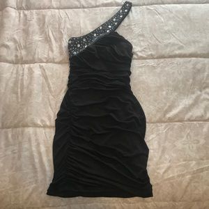 One Shouldered Little Black Dress